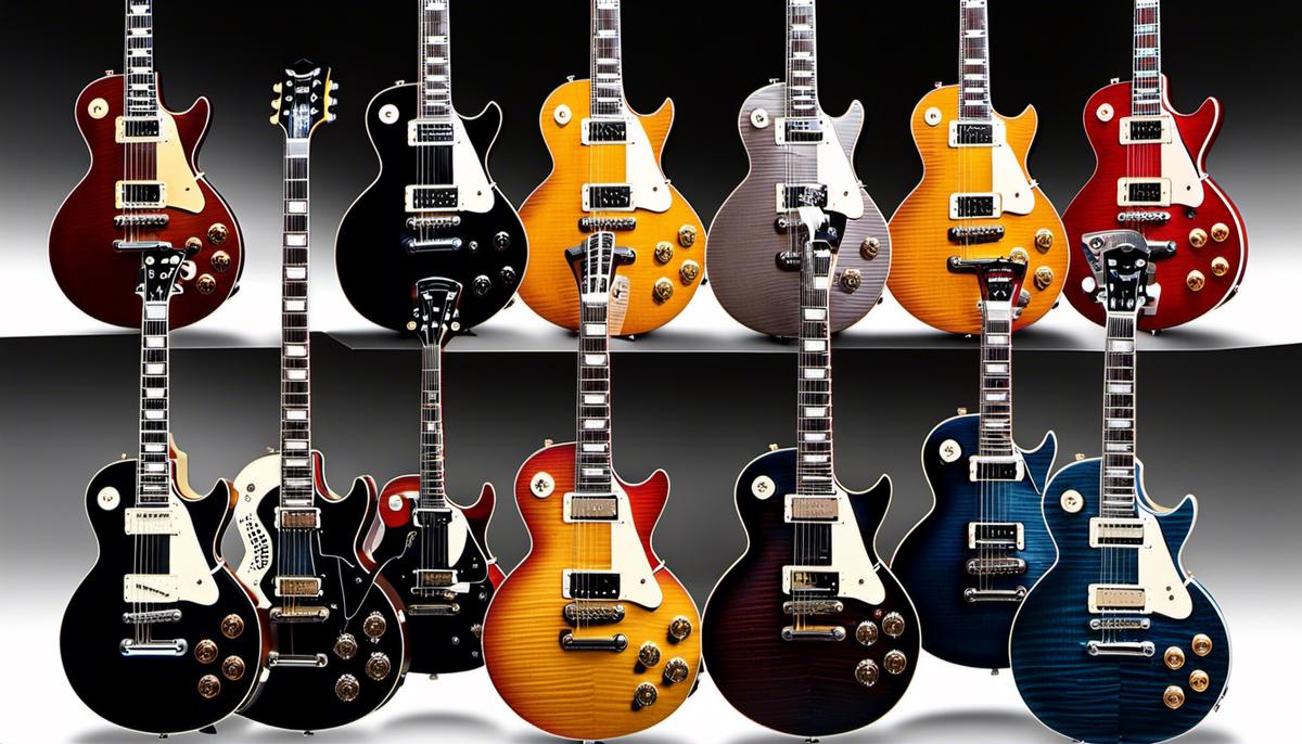 Image of Epiphone Les Paul guitars line-up