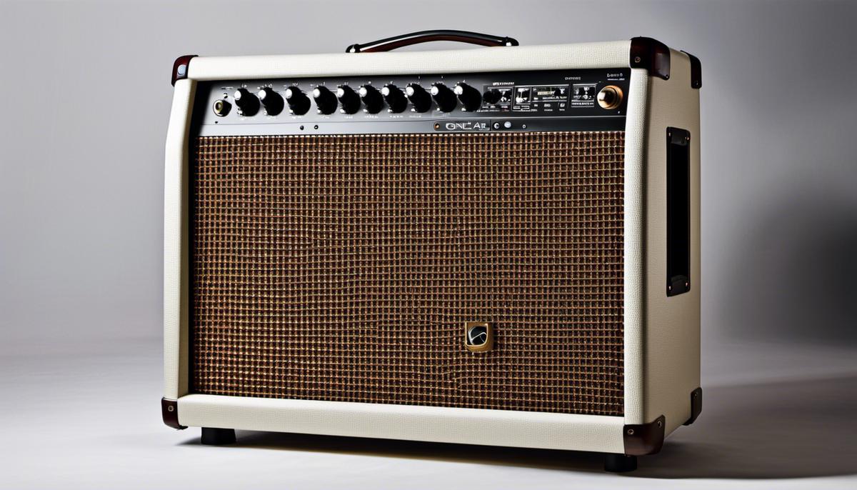 Image of a guitar amplifier on a white background